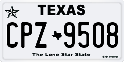 TX license plate CPZ9508