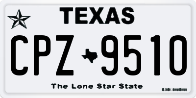 TX license plate CPZ9510