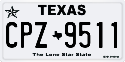 TX license plate CPZ9511