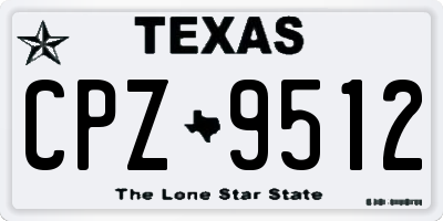 TX license plate CPZ9512