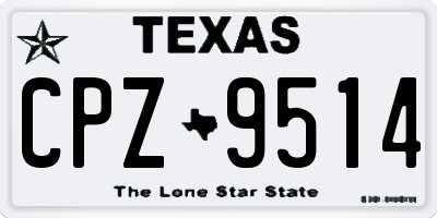 TX license plate CPZ9514