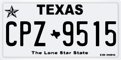 TX license plate CPZ9515