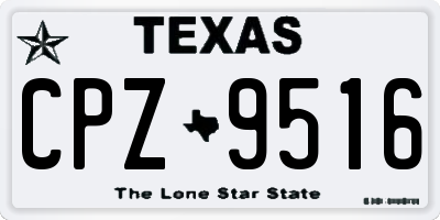 TX license plate CPZ9516