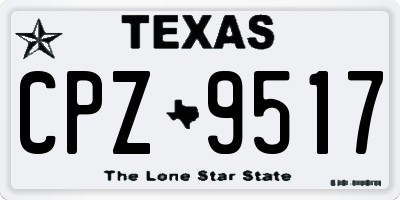 TX license plate CPZ9517