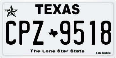 TX license plate CPZ9518