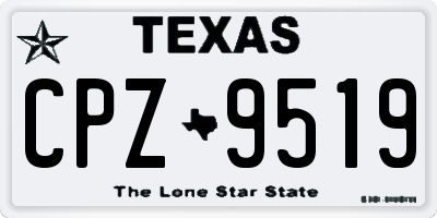 TX license plate CPZ9519