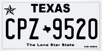 TX license plate CPZ9520