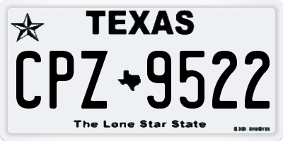 TX license plate CPZ9522