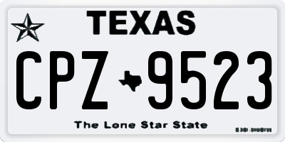 TX license plate CPZ9523