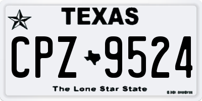 TX license plate CPZ9524