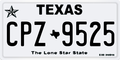 TX license plate CPZ9525