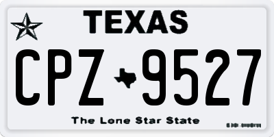 TX license plate CPZ9527