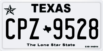 TX license plate CPZ9528