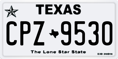 TX license plate CPZ9530
