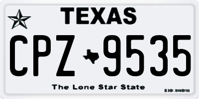 TX license plate CPZ9535