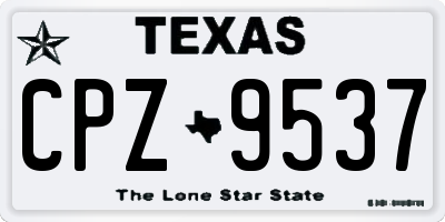 TX license plate CPZ9537