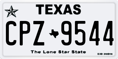 TX license plate CPZ9544