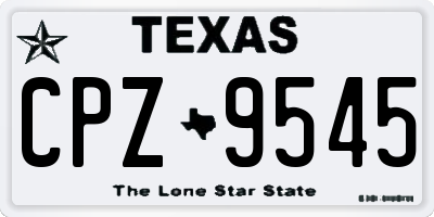 TX license plate CPZ9545