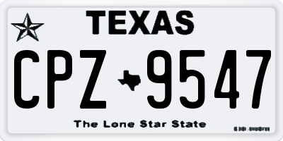 TX license plate CPZ9547