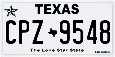 TX license plate CPZ9548