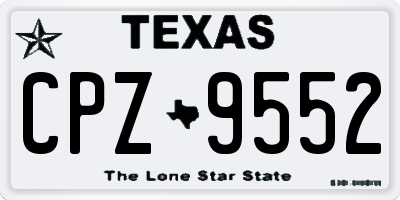 TX license plate CPZ9552