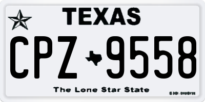 TX license plate CPZ9558