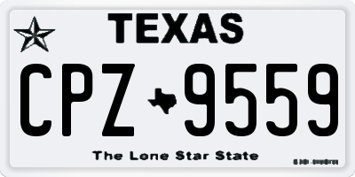 TX license plate CPZ9559