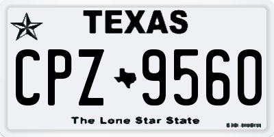 TX license plate CPZ9560
