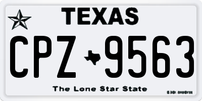 TX license plate CPZ9563