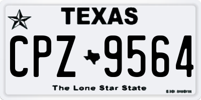 TX license plate CPZ9564