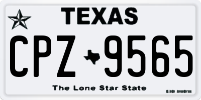 TX license plate CPZ9565
