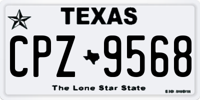 TX license plate CPZ9568