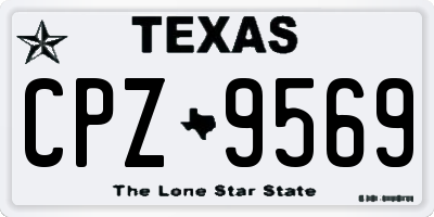 TX license plate CPZ9569