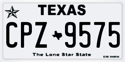 TX license plate CPZ9575