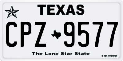 TX license plate CPZ9577