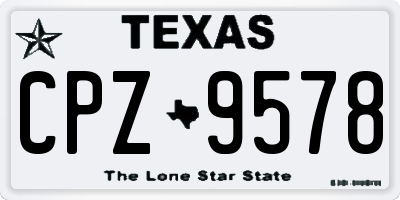TX license plate CPZ9578