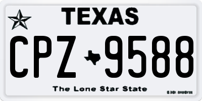 TX license plate CPZ9588