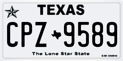 TX license plate CPZ9589