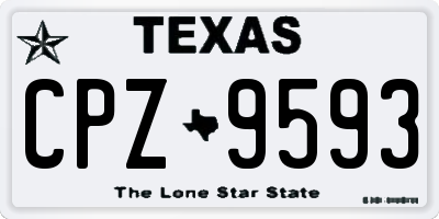 TX license plate CPZ9593