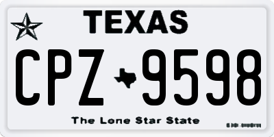 TX license plate CPZ9598
