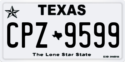 TX license plate CPZ9599