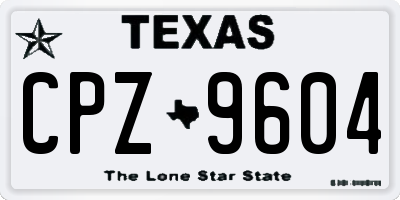 TX license plate CPZ9604