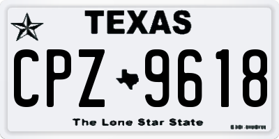 TX license plate CPZ9618