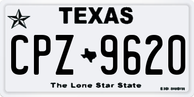 TX license plate CPZ9620