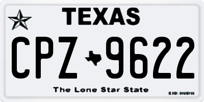TX license plate CPZ9622