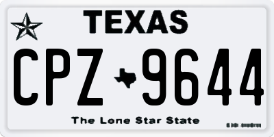 TX license plate CPZ9644