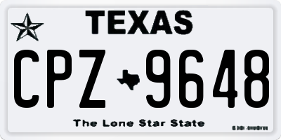 TX license plate CPZ9648