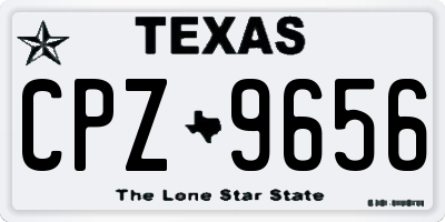 TX license plate CPZ9656