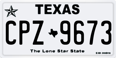 TX license plate CPZ9673