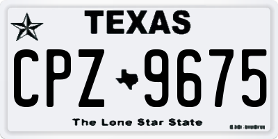 TX license plate CPZ9675